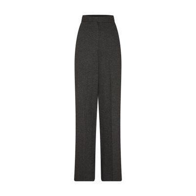 Angora Wide-leg Pants In Grey Product Image