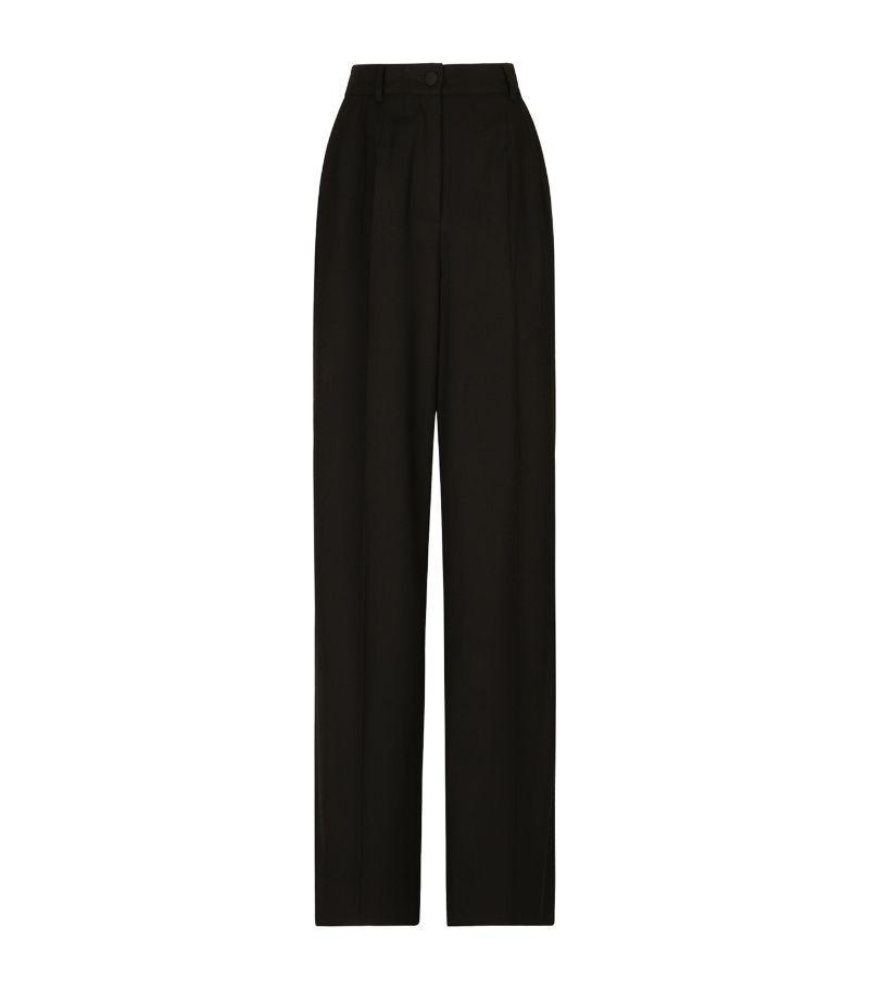 Pressed-crease Palazzo Pants In Black Product Image