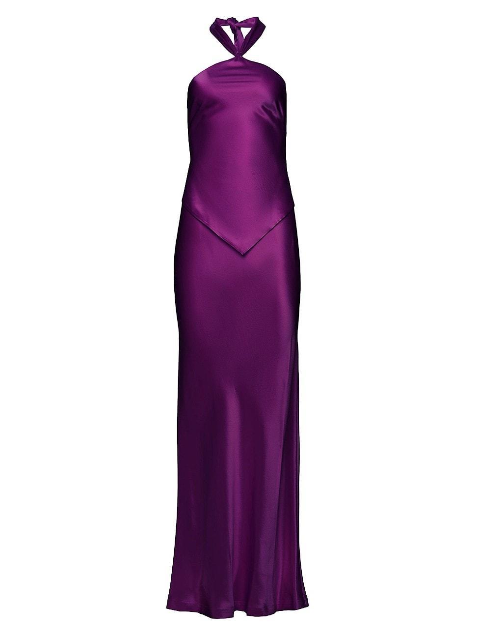 Retrofete Ester Satin Halter Dress Product Image