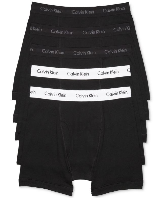 Calvin Klein Mens Cotton Classics 5-Pack Boxer Brief - Black - S Product Image