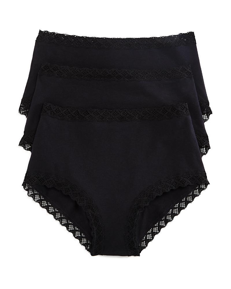 Natori Bliss Lace Trim High Rise Brief, Pack of 3 755058MP - Vino/crushed Velvet Product Image