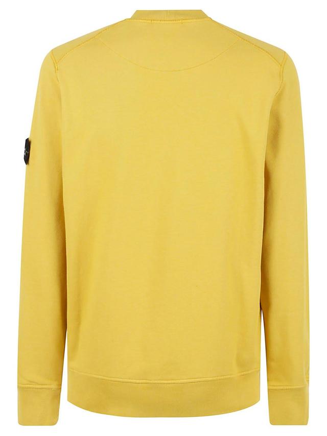 Logo Patch Crewneck Sweatshirt In Yellow Product Image