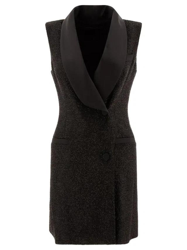 Elegant Eiffel Sleeveless Mini Dress In Black Product Image