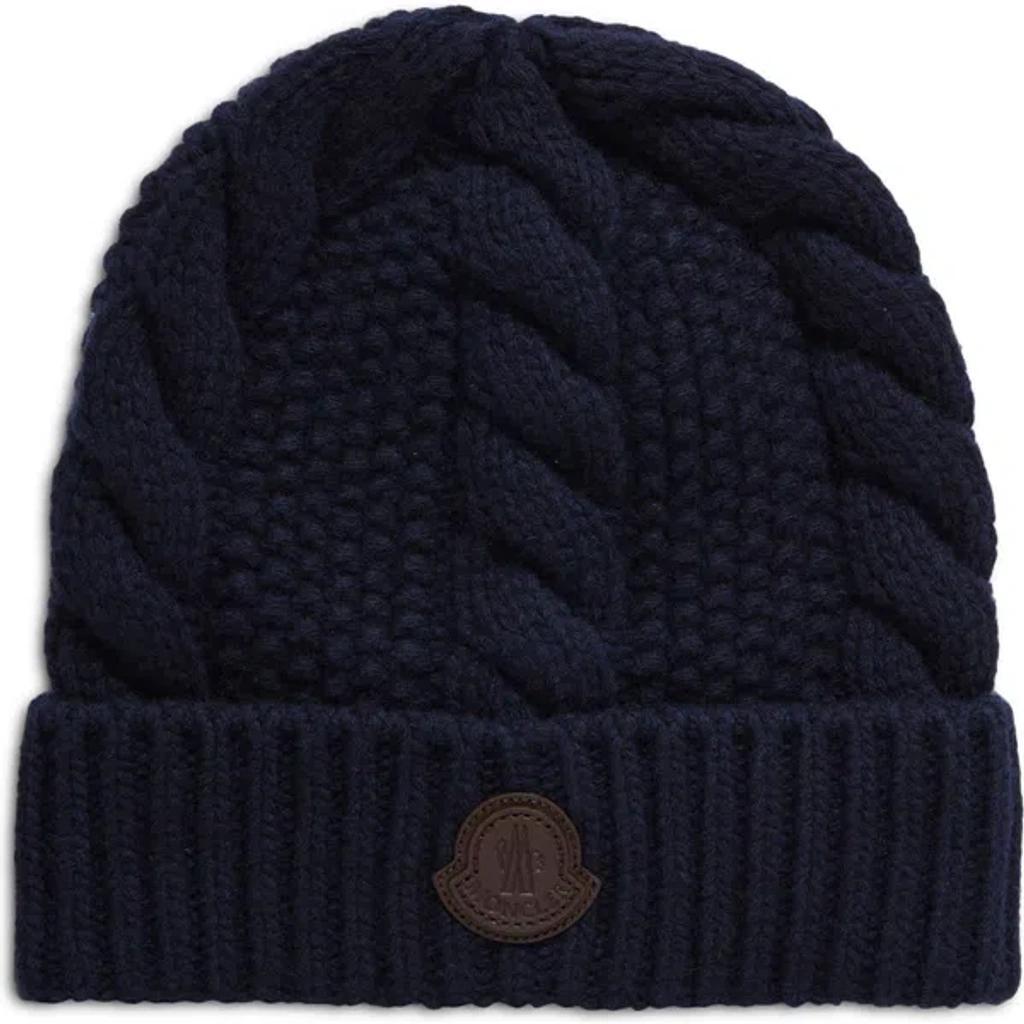 MONCLER Wool Beanie In Navy Product Image