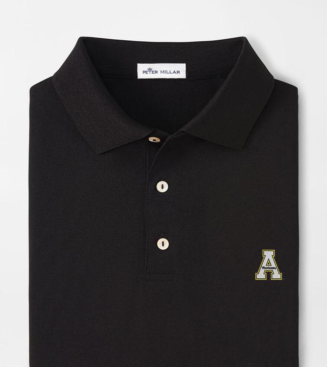 Peter Millar Mens Appalachian State Solid Cotton Polo | Color: Black | Size: S | App St. Product Image