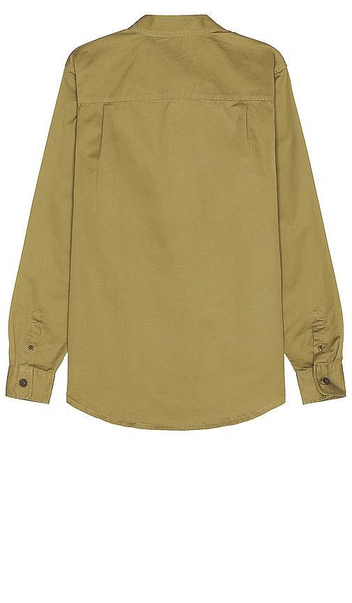 WAO Long Sleeve Twill Shirt Green. (also in L, S, XL/1X). Product Image