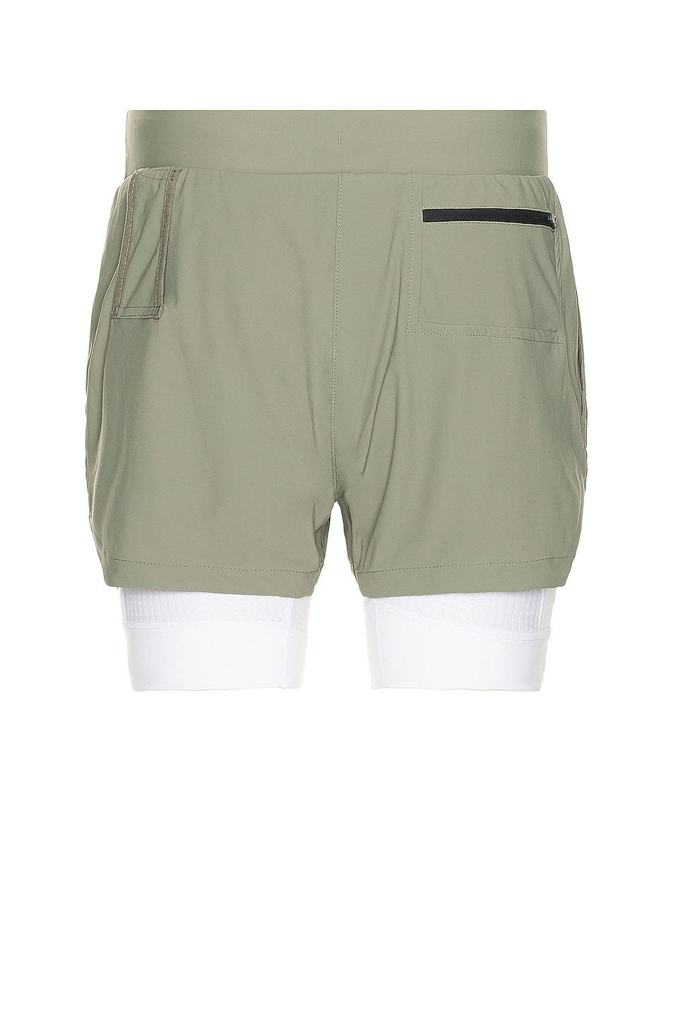 ASRV Tetra-lite 5 Liner Short in Sage/white - Green. (also in ). Product Image