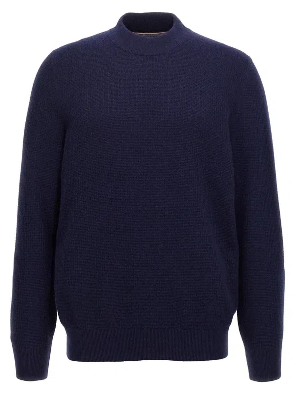 BRUNELLO CUCINELLI Cashmere Sweater Sweater, Cardigans Blue Product Image