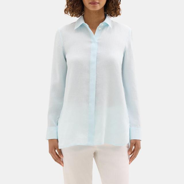 Linen Tunic Shirt | Theory Outlet Product Image