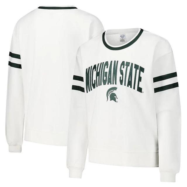 Womens Concepts Sport Michigan State Spartans Borough French Terry Arch Over Long Sleeve T-Shirt Product Image