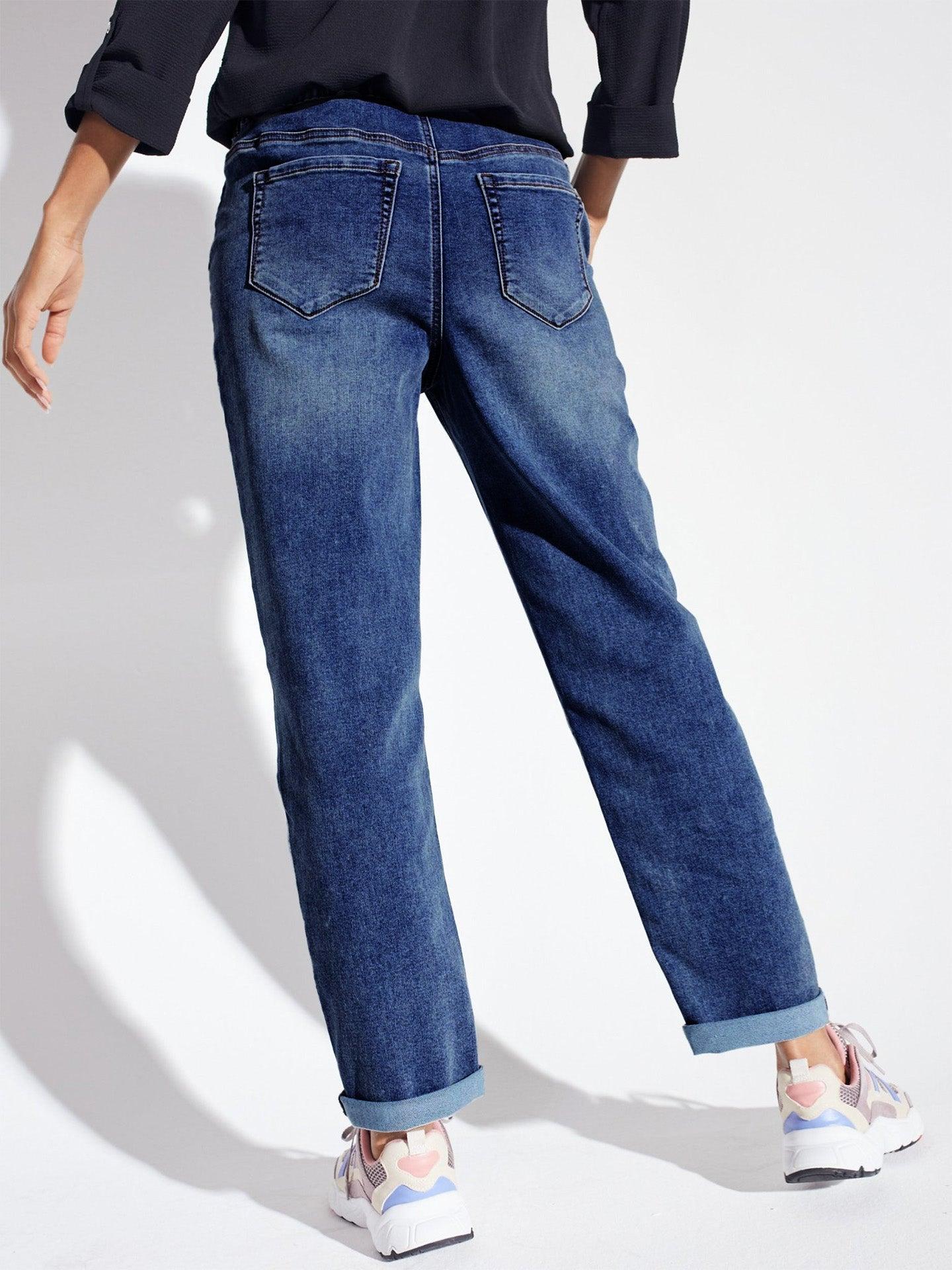 Westport Knit Denim Weekender Pant with Pockets and Drawstring Waist Product Image