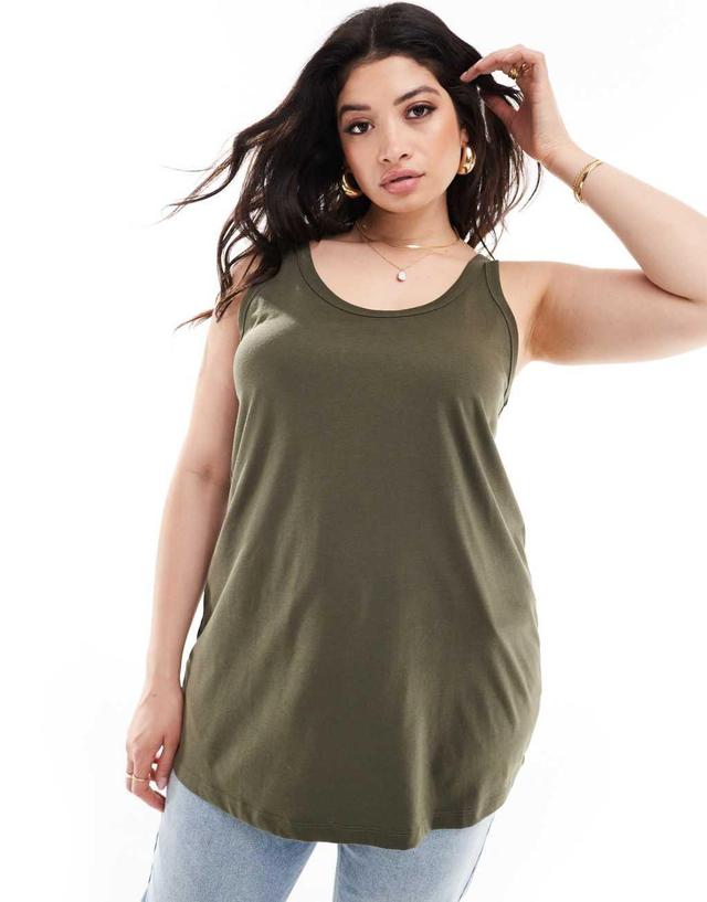 Yours cami tank top in olive Product Image