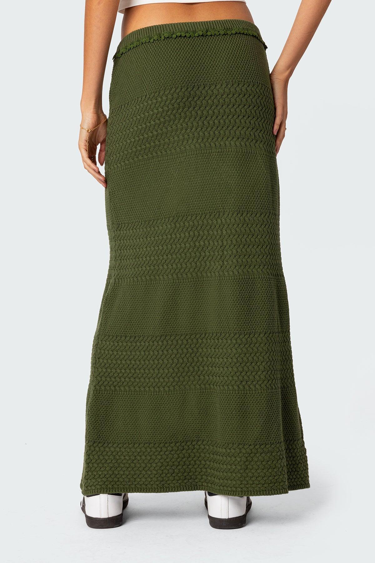 Garner Textured Knit Maxi Skirt Product Image