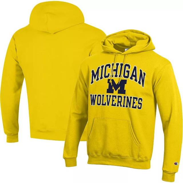 Mens Champion Maize Michigan Wolverines High Motor Pullover Hoodie Product Image