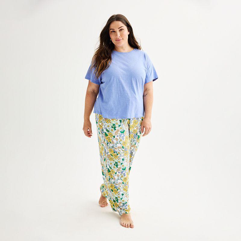 Plus Size Sonoma Goods For Life Pajama Top & Pajama Pants Set, Womens Product Image