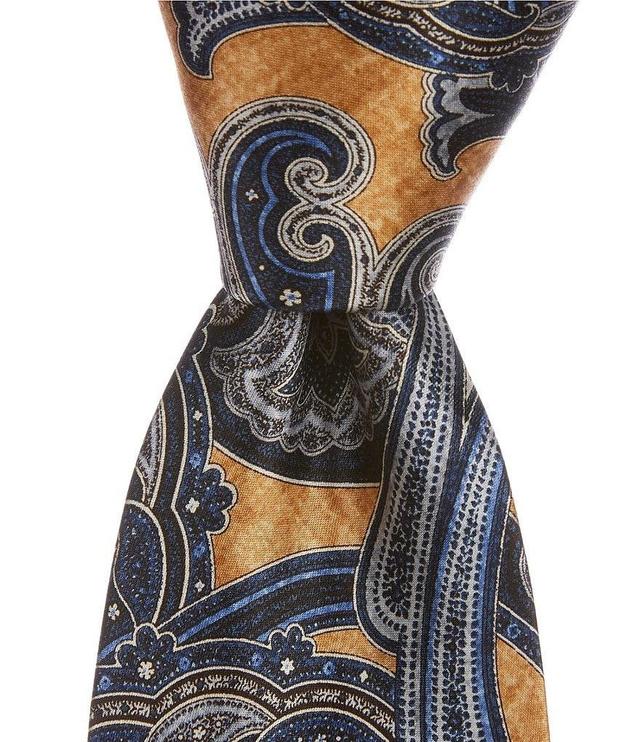 Hickey Freeman Paisley Print 3 1/4#double; Woven Silk Tie Product Image