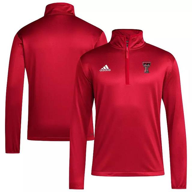 Mens adidas Texas Tech Raiders 2024 Coaches Sidelines AEROREADY Quarter-Zip Jacket Product Image