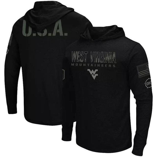 Mens Colosseum Black Iowa Hawkeyes OHT Military Appreciation Hoodie Long Sleeve T-Shirt Product Image