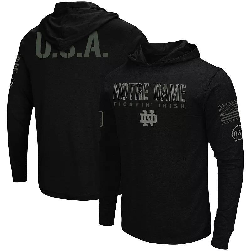 Mens Colosseum Notre Dame Fighting Irish OHT Military Appreciation Hoodie Long Sleeve T-Shirt Product Image