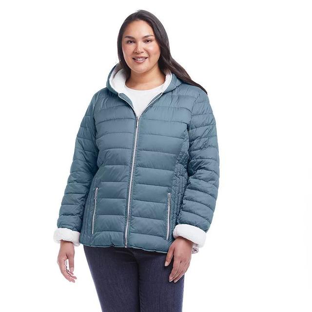 Womens Weathercast Sherpa-Lined Puffer Jacket Product Image