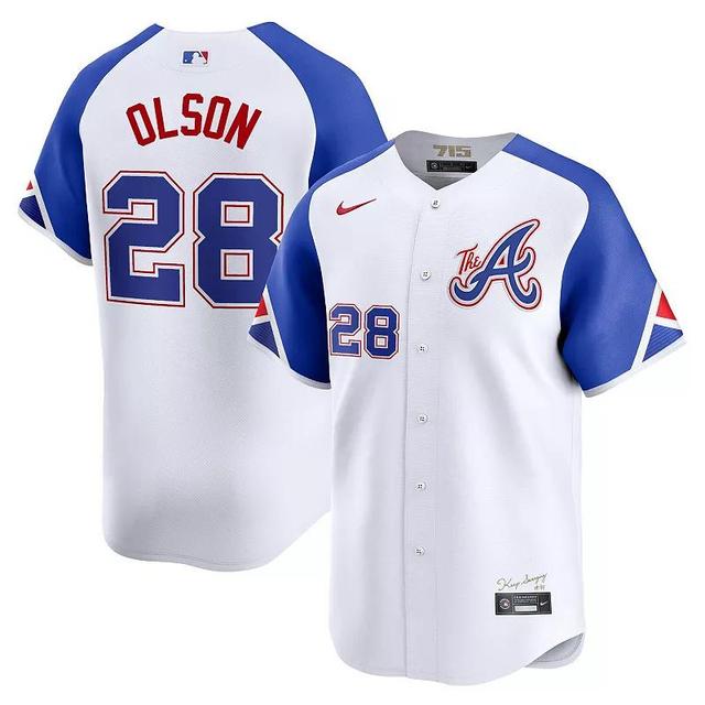 Nike Mens Matt Olson White Atlanta Braves City Connect Limited Player Jersey - White Product Image