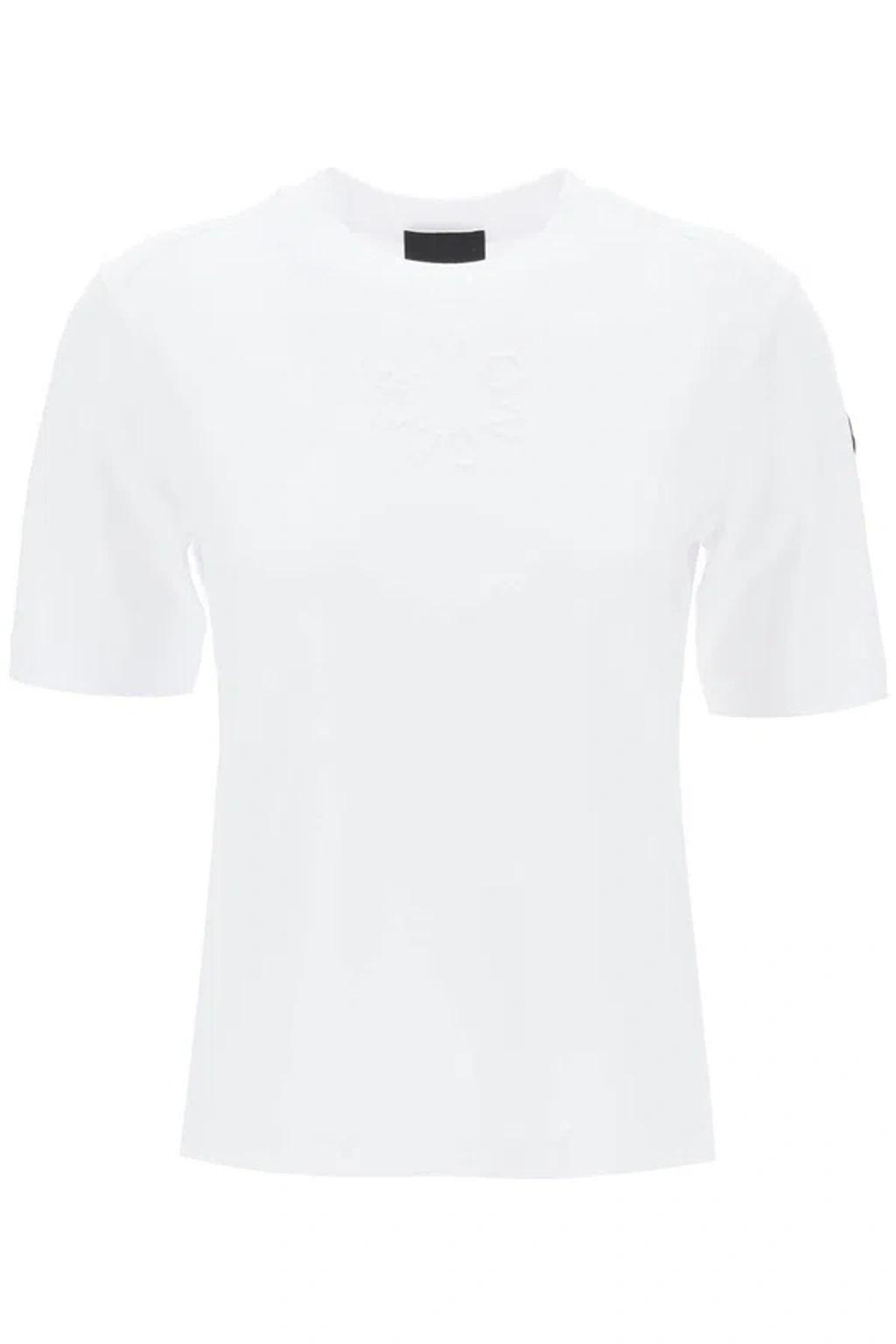 MONCLER Embossed Logo T-shirt In White Product Image