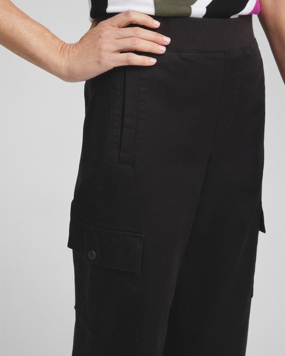 Cargo Wide Leg Cropped Pants Product Image