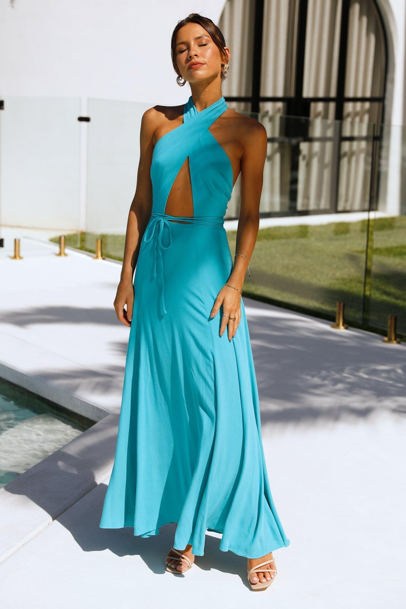 Vast Oceans Maxi Dress Aqua product image