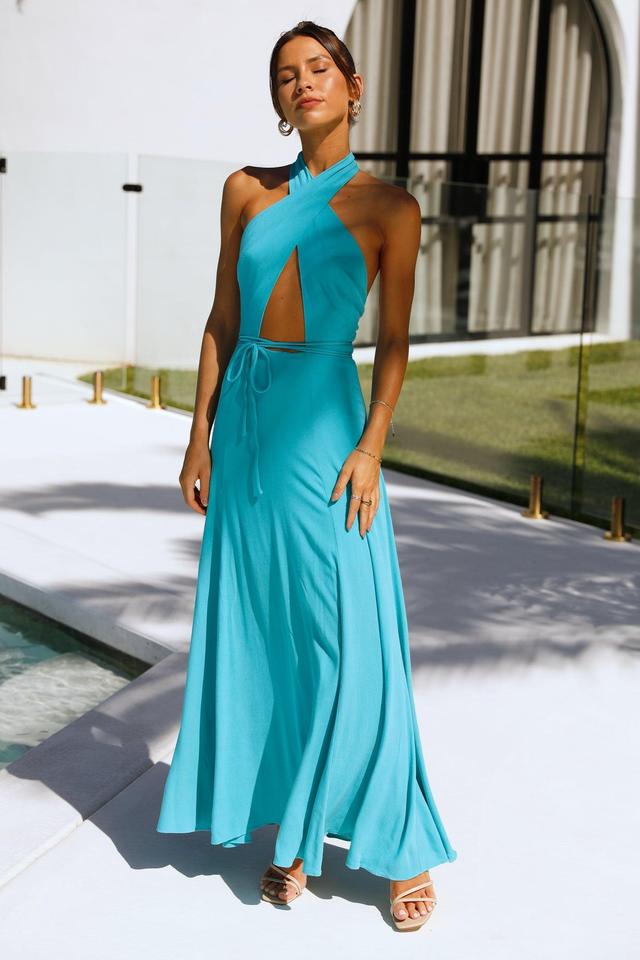 Vast Oceans Maxi Dress Aqua Product Image