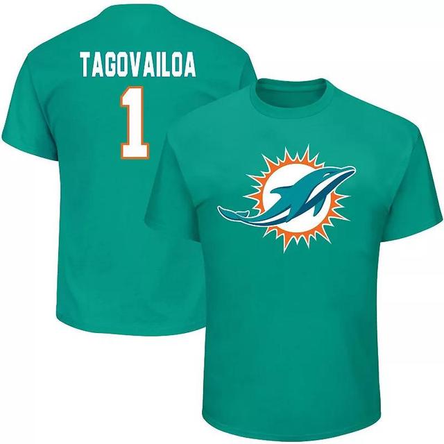 Mens Tua Tagovailoa Aqua Miami Dolphins Big & Tall Eligible Receiver III Name & Number T-Shirt Turquoise A Product Image