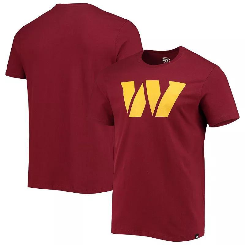 Mens 47 Burgundy Washington Commanders Logo Imprint Super Rival T-Shirt Product Image