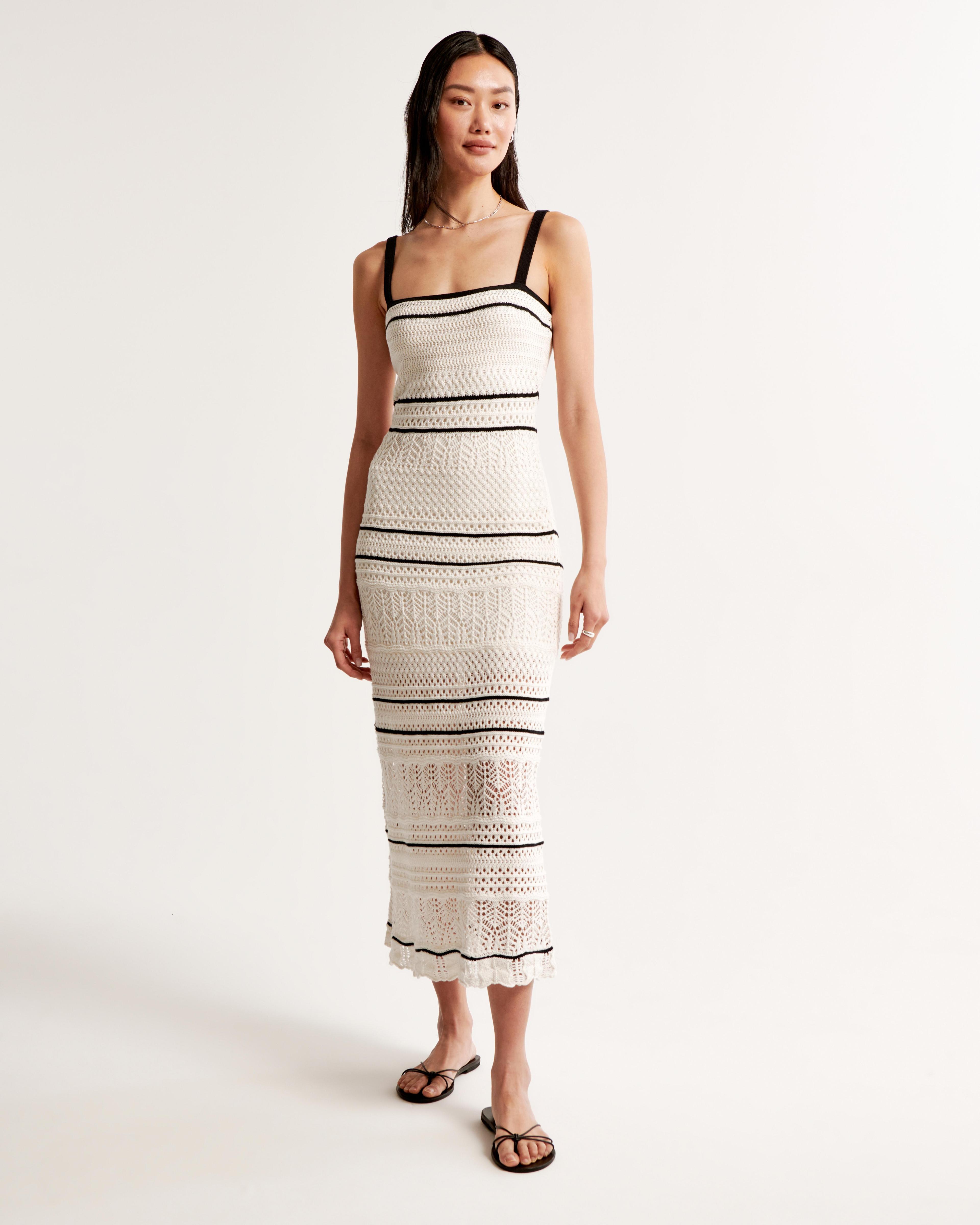 Crochet-Style Maxi Dress Product Image