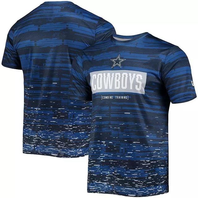 Mens New Era Dallas Cowboys Combine Authentic Sweep T-Shirt Blue Product Image