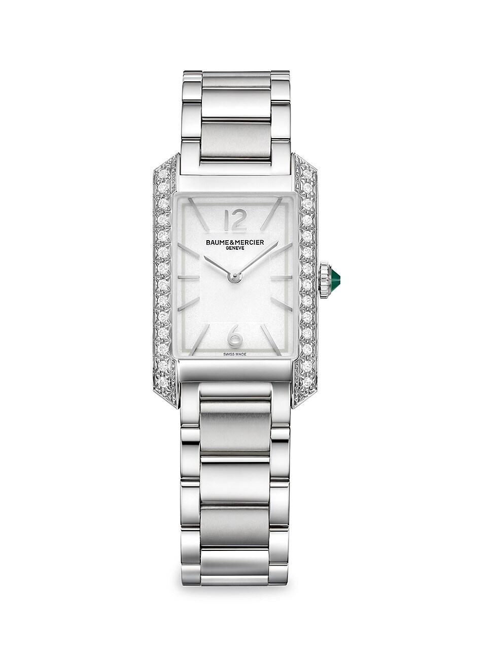 Womens Hampton 10631 Stainless Steel & Diamond Bracelet Watch Product Image