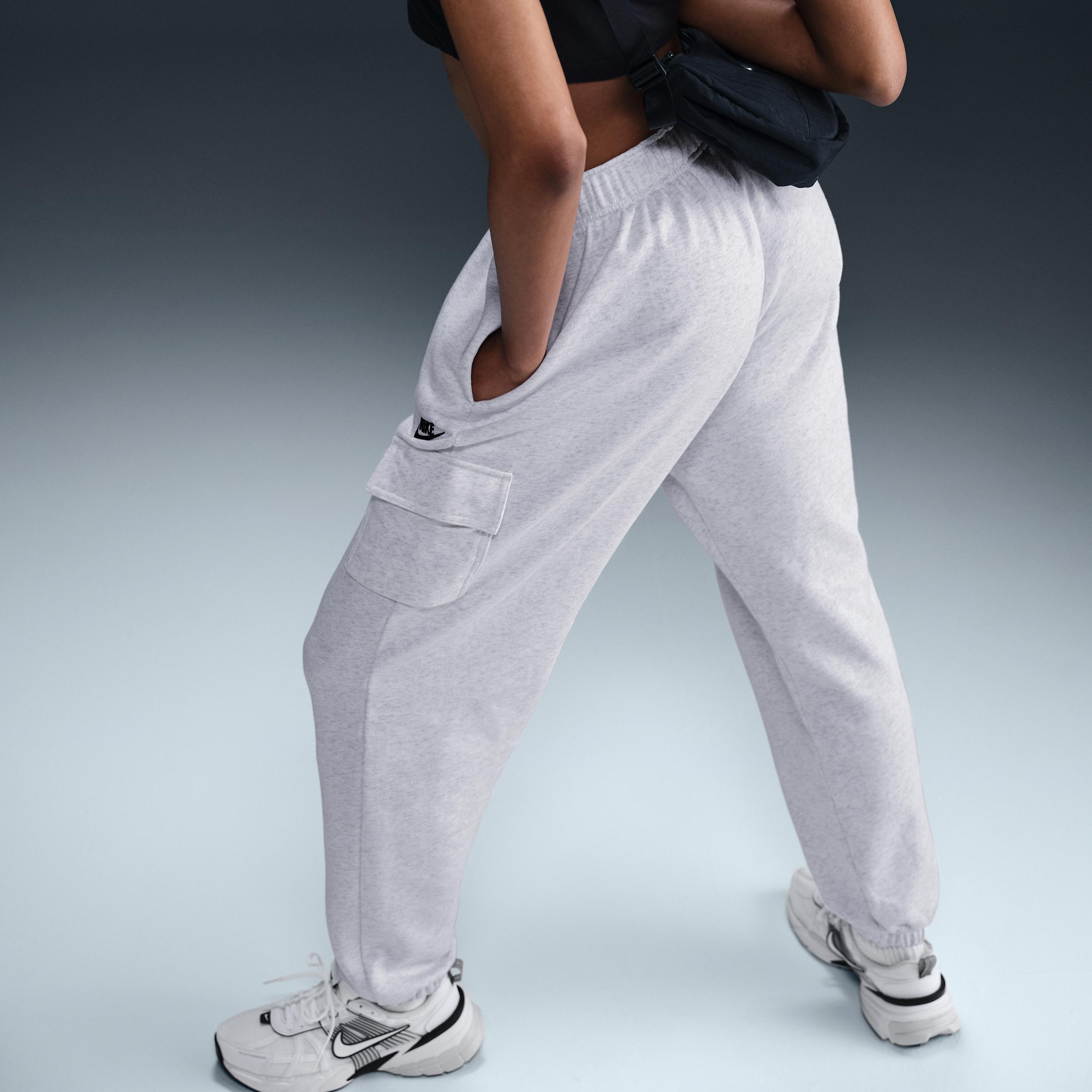 Women's Nike Sportswear Club Fleece Mid-Rise Oversized Cargo Sweatpants Product Image