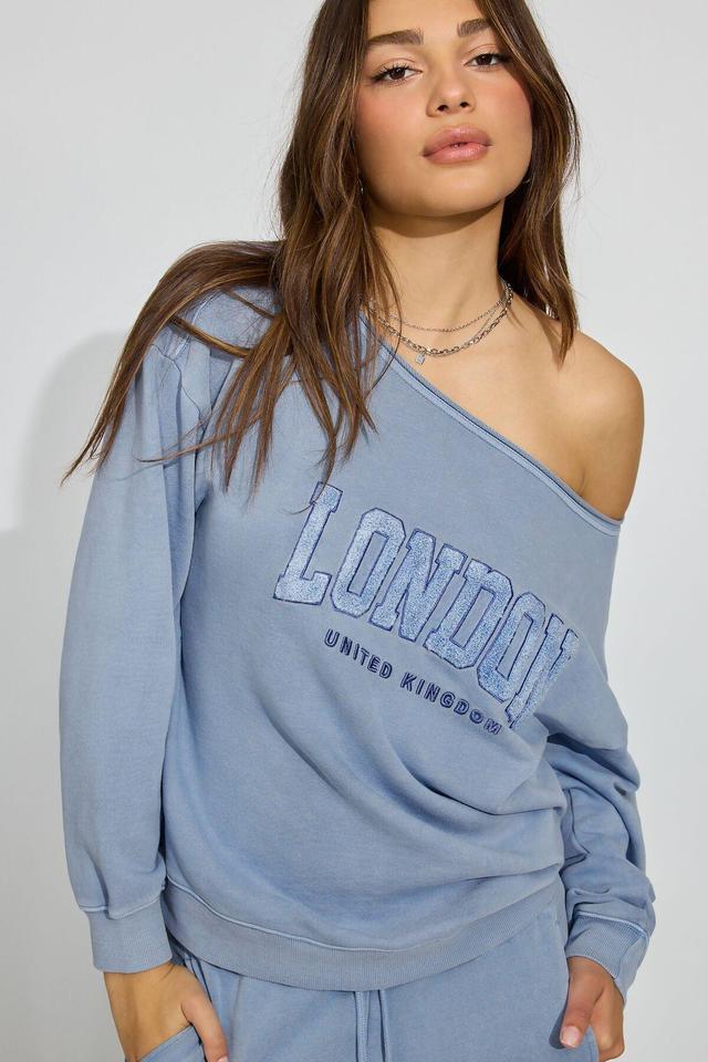 SoftTerry Off Shoulder Sweatshirt Product Image