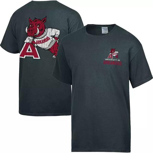 Mens Comfort Wash Charcoal Arkansas Razorbacks Vintage Logo T-Shirt Product Image