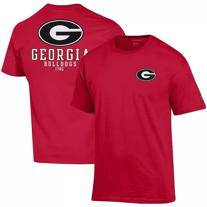 Mens Champion Georgia Bulldogs Stack 2-Hit T-Shirt Product Image