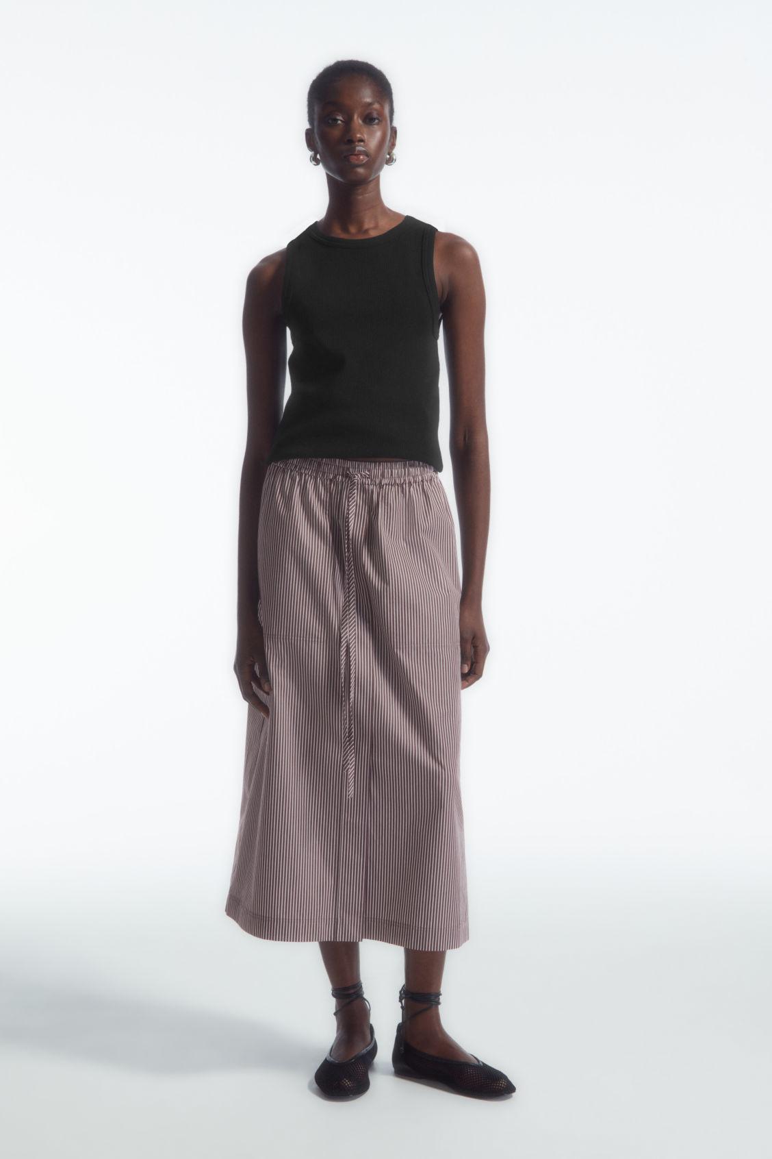 DRAWSTRING MIDI SKIRT Product Image