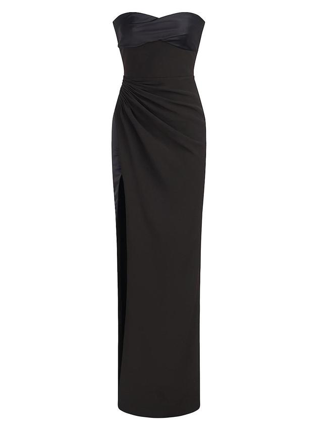 Womens Esther Strapless Crepe & Satin Gown Product Image