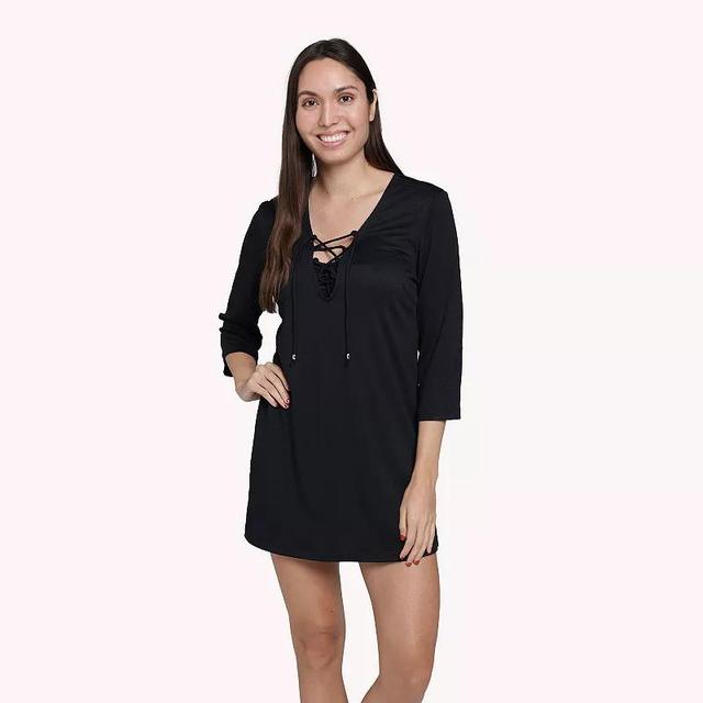 Womens Portocruz Lace-Up Swim Cover-Up Tunic Product Image