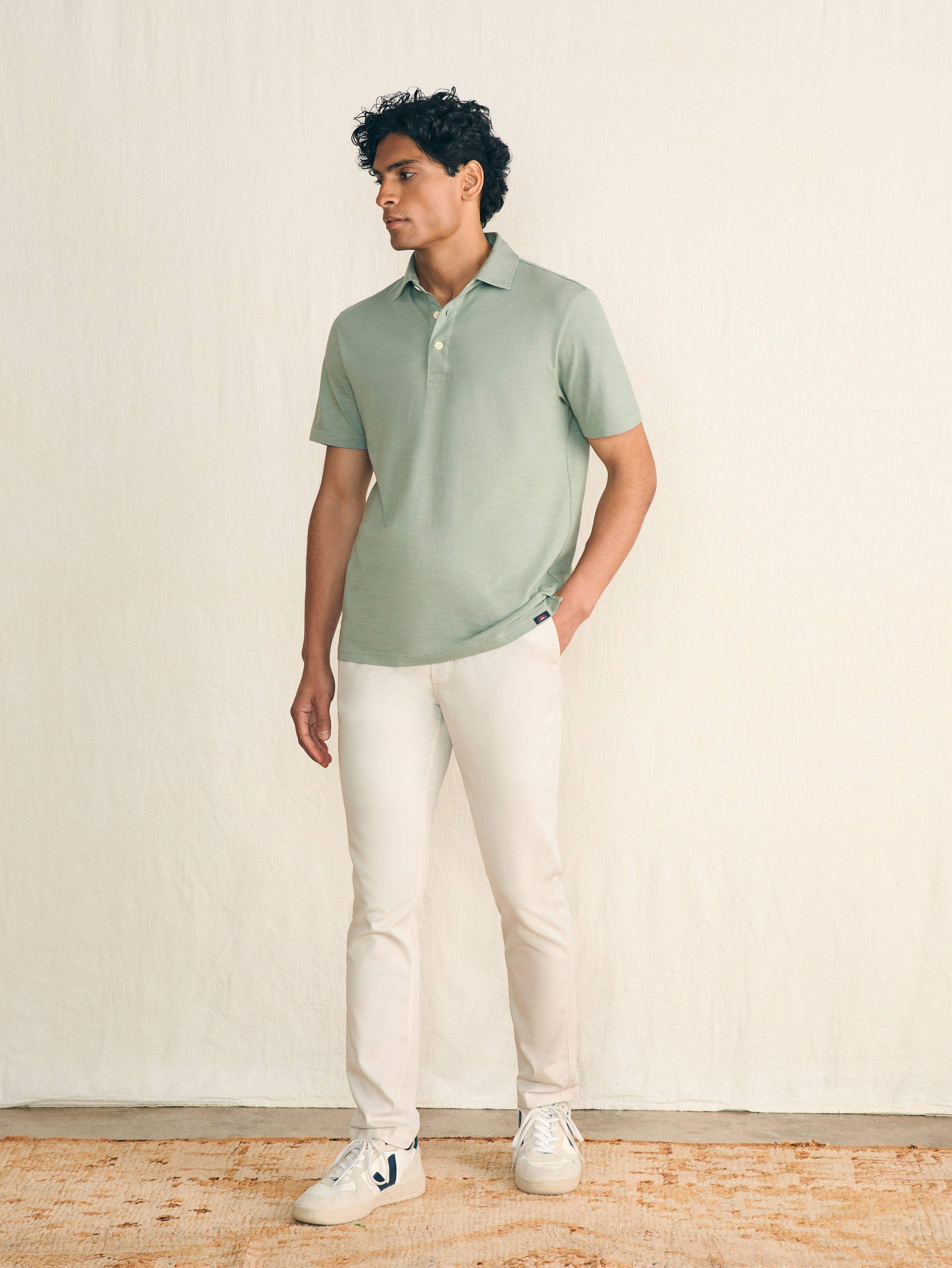 Sunwashed T-Shirt Polo - Faded Sage Male Product Image