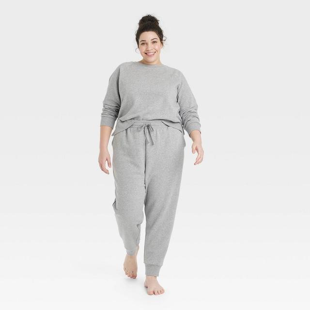 Women's Fleece Lounge Jogger Pants - Colsie™ Gray S Product Image