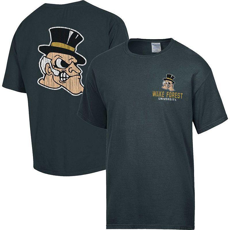 Mens Comfort Wash Charcoal Wake Forest Demon Deacons Vintage Logo T-Shirt Product Image