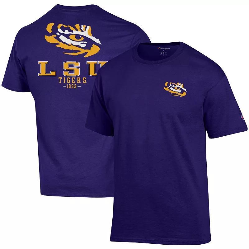 Mens Champion LSU Tigers Stack 2-Hit T-Shirt Product Image