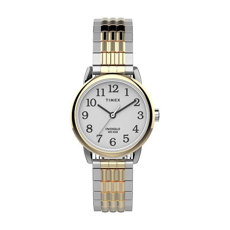 Timex Womens Easy Reader Perfect Fit Two-Tone Expansion Band Watch - TW2V05900JT Silver Gold Product Image