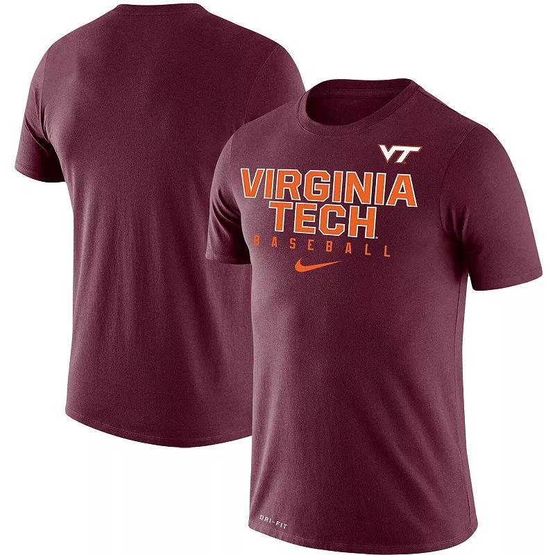 Mens Nike Maroon Virginia Tech Hokies Baseball Legend Slim Fit Performance T-Shirt Product Image