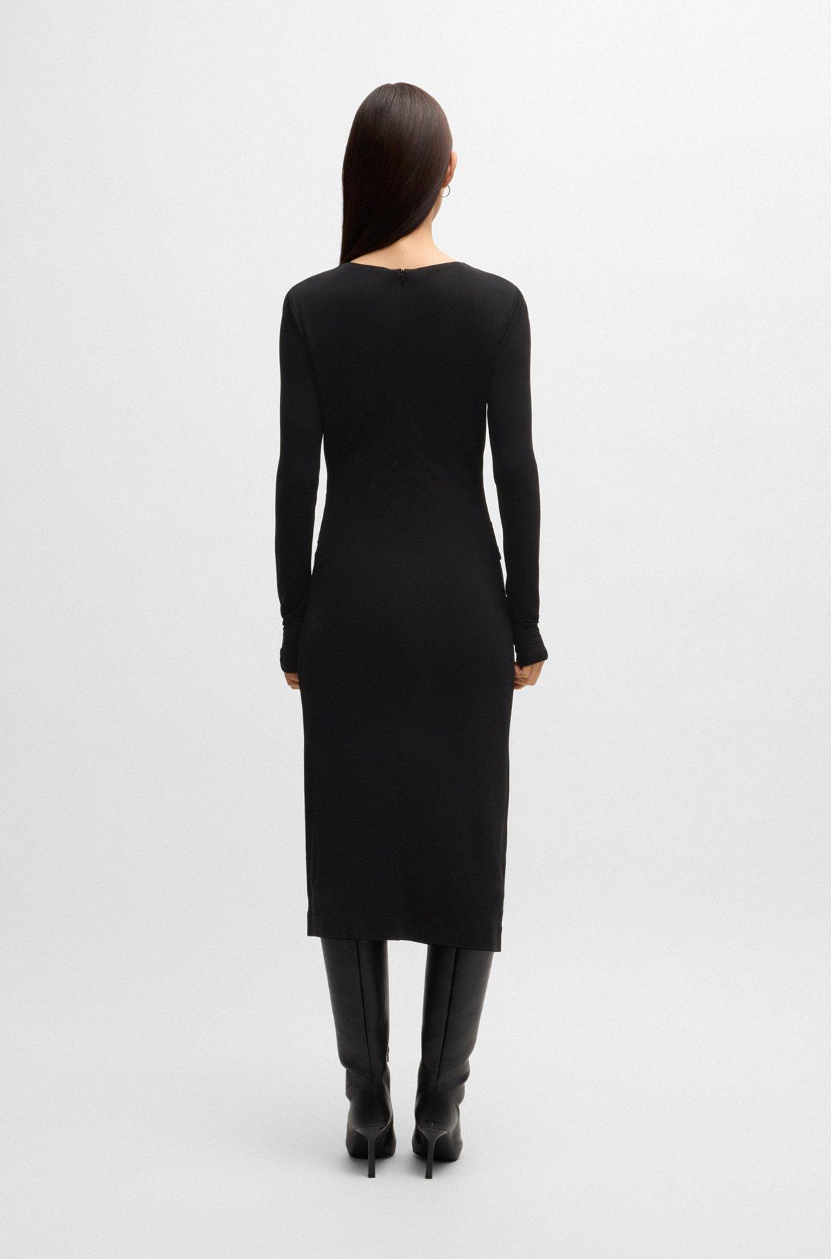 Matte-jersey dress with keyhole neckline Product Image