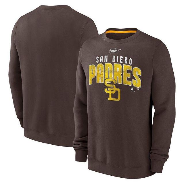 NIKE Men's  Brown San Diego Padres Cooperstown Collection Team Shout Out Pullover Sweatshirt Product Image