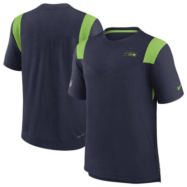 NIKE College Navy Seattle Seahawks Sideline Tonal Logo Performance Player T-shirt Product Image